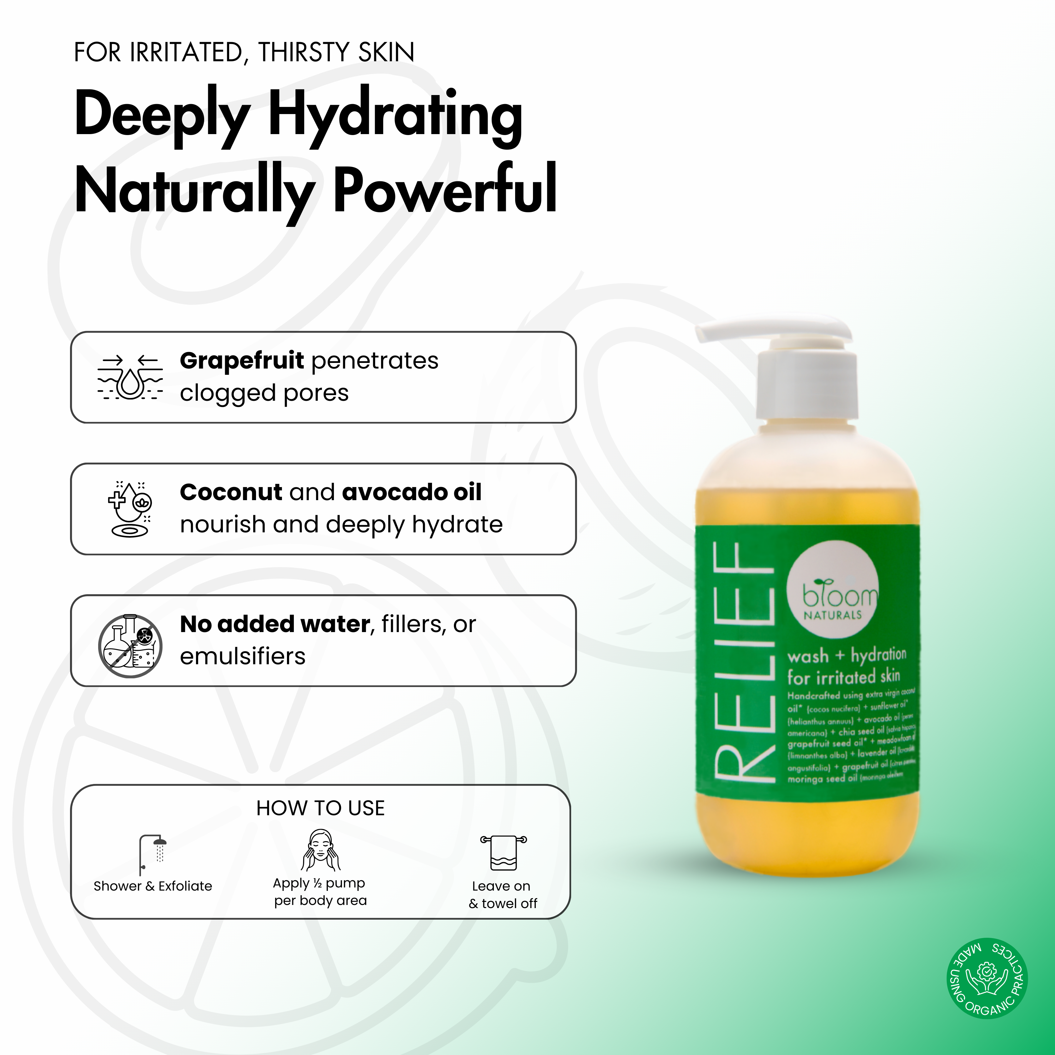 relief | wash & hydration for irritated skin