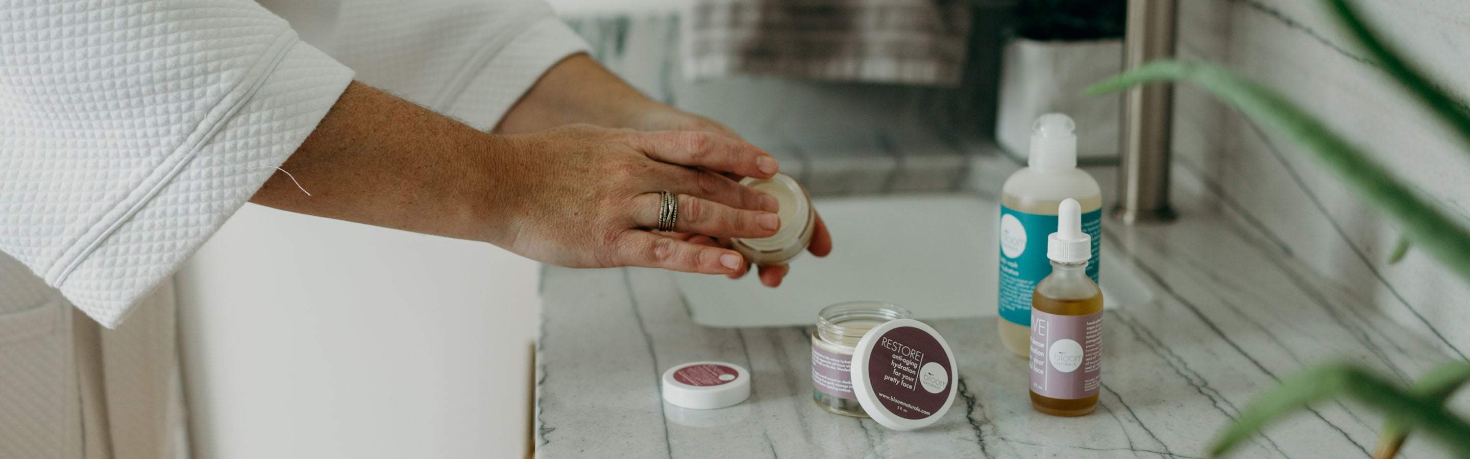 Restore and Renew contain raw shea butter. The polyphenols in Revive have shown to incredibly reduce sun, age or dark spots.