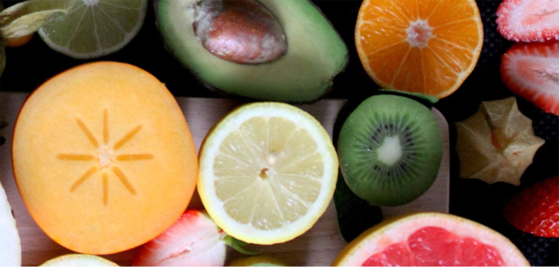 Ingredients that are in fruit like these sitting on the table work to bring lasting change and get rid of severe acne.